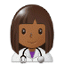 👩🏾‍⚕️ woman health worker: medium-dark skin tone display on Samsung